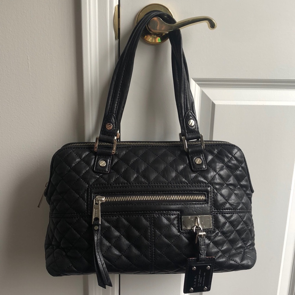 L. A. M. B Black Leather Handbag (EUC)